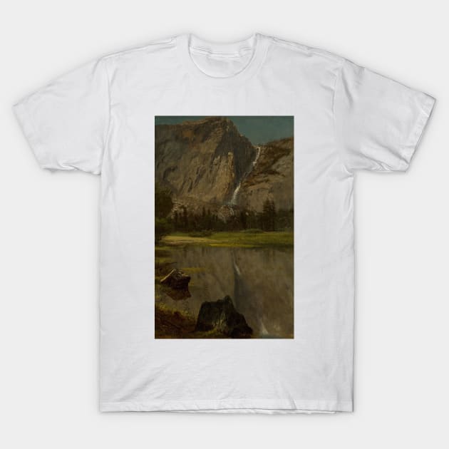 Hetch Hetchy Falls,California by Albert Bierstadt T-Shirt by Classic Art Stall